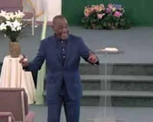 Pastor Chester Wrice preaching